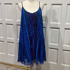 Express Babydoll Flowy Sheer Slip Dress Size Medium